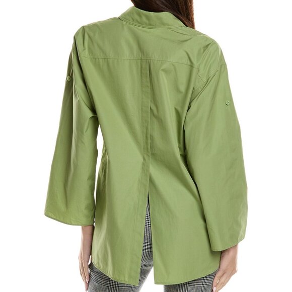 LAFAYETTE 148‎ NY Women's EUC Roll-Tab Patch Pocket Placket Shirt | Size L - Picture 2 of 10